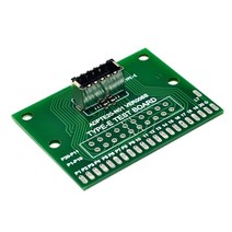TOP TYPE-E Test PCB Board Universal Board With USB 3.1 TYPE-E Port 43X33MM 20-Pin TYPE-E Test Board, 01 Green