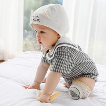 남자 무릎 친구 아기 애기돌 100일 출산 유아 조카백일 여자 아기돌 보호대 선물, 오렌지