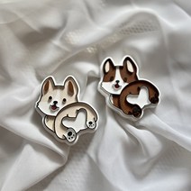 다다룸 웰시코기 강아지석고방향제 향기 차량용 자석용 선물 퇴사 기업 돌 답례품 반려견, 브라운웰시코기, 긴차량용, 블랙체리
