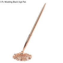 발렌타인데이 골드 웨딩 파티 방명록 서명 펜 사랑 홀더 용품, Rosegold Pen holder