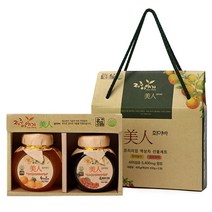 제주이야기 미인 화이바 꼬마 액상차 2종 선물세트, 한라봉차 200g + 오미자차 200g, 8세트