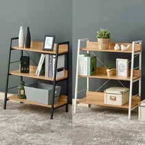 분홍맘 거실 전면 낮은 공간분리 책장 3단 700, 뉴캐슬 책장 3단 700 화이트