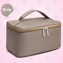 이케아 화장품 아크릴 정리함 여성 큰 화장품 가방 상자 방수 옥스포드 메이크업 케이스 여행 주최자 필요한 아름다움 화장대 세면 용품 세척 메이크업 파우치 130, 1 레이어 그레이