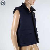 진파란색조끼 동복 전자파차단 경량패딩 봄 가을 겨울 자원봉사자조끼 스탭조끼 현장조끼