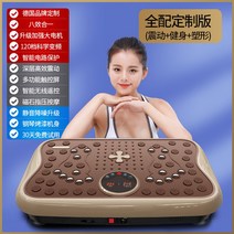 운동기구 덜덜이 마사지 피트니스 쉐이크보드 바디슬리머 다이어트 전신운동 가정용, 올인원 브라운[강력코디타입]무선리모컨120단 컨버터블