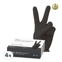 라이브잇 키친아트 니트릴 PVC 합성장갑 다목적용, 28개, 소(S), 블랙