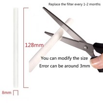 8x200mm9x200mm10x200mm는 1l2l3000ml 대형 가습기에 적합합니다. 아로마 필터 분무기 교체 면봉을자를 수 있습니다., 8mmx128mm, 50개