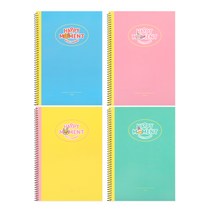[문구조아] 카카오프렌즈 해피모먼트 A5 스프링 노트 무지, 9개