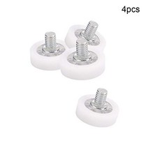 MroMax 4Pcs DR22C1L8 M6 Screw Plastic sheave Pulley Bearing White Nylon for Drawer Refrigerator Prin, 1