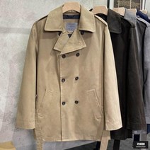 가바바 남성 빅사이즈 트렌치코트 편하게 입기 좋은 더블 데일리 가을 코트 G64189