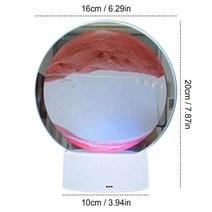 3D 모래 시계 인테리어 소품 선물용 샌드아트 움직이는 램프 크리에이티브 테이블 예술 그림 깊은 바다 풍경 모션 디스플레이 홈 장식 선물, [01] Red