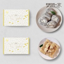 [마음이가] 콩쑥개떡 21개+바나나떡 21개 선물세트, 없음