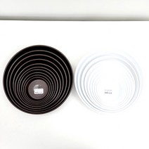 꽃나무팜 플라스틱 원형 화분받침 물받이 원형화분받침 동그라미 물받침 1호~10호, 화이트