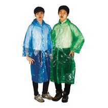 A-12000 행사용 우의 5색상 프리사이즈 일회용 원피스 코트 여행 등산 낚시 비상용 우비 비옷 아진