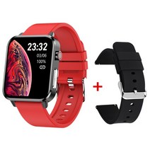 남자 PPG ECG E86 스마트 워치 체온 심박수 혈압 모니터 Smartwatch 1.7 인치 여성 스포츠 시계, 04 Dual Strap