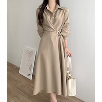 y레이어드 벨트 원피스 드레스 판도라 큐브