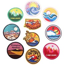 온업 DIY 커스텀 열접착 와펜 패치 세트 WP02, 타입9, 1개