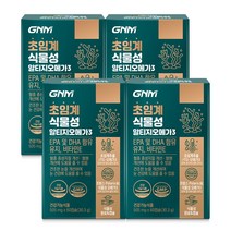 GNM 초임계 식물성 알티지오메가3 / rTG 비타민E 임산부 채식주의자, 60정, 4개