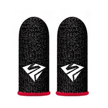 Glassfiber 손가락 슬리브 터치 스크린 손가락 장갑 핑거 팁 커버 2pcs, 빨간색, 2개