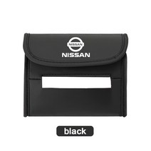 블랙박스 차량용 트럭 미니 외장형 가성비 가죽 자동차 티슈 박스 보관 가방 인테리어 액세서리 닛산 Qas, 01 Black-Nissan