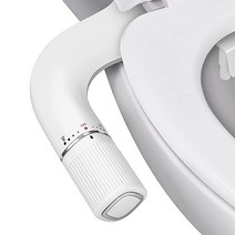 미국발송 BIGCOW Ultra-Slim Bidet Non-Electric Dual Nozzle (Frontal & Rear Wash) Bidet Attachment for To, Chrome