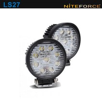 LS27 LED작업등 소형 2500루멘 CREE 27W 25m/30m IP67 야간작업 집어등 트랙터 중장비, 확산형 본체