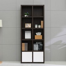 [3천원 즉시할인]장인가구 프린스 800 5단 수납형 책장, 월넛