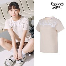 [KT알파쇼핑][REEBOK] 리복키즈 주니어 홀리데이 반팔티셔츠 오트밀