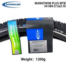 MTB 타이어 SCHWALBE-마운틴 오프로드 자전거 MTB 바이크 블랙 유선 타이어 마라톤 플러스 54-584 27.5x2, 01 54-584 27.5x2.10 1pc