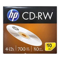 CD-RW 공씨디 10장 세트 DVD 미디어 영상 추억여행 저장장치 80분 레코딩 최대 12배속 700MB 자료저장, 단품