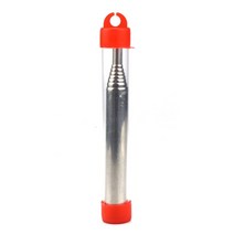 화이어스틱 파이어스틸 화재 송풍기 파이프 접 수있는 개폐식 스테인레스 블로우 튜브 캠프, 빨간색