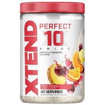 XTEND Perfect 10 Amino EAA Powder 엑스텐드 퍼펙트 10 아미노 40서빙 (프룻 펀치 맛) 400g, 1개, 1