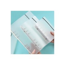 위클리 플래너 다이어리 A5 A6 루스 리프 노트 종이 리필 나선형 바인더 인덱스 내부 페이지 포인트 그리드 라인 2023 40 매, A7, 반투명 커버