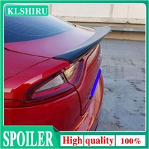 스팅어스포일러 기아 K8 스팅어 스포일러 실제 광택 탄소 섬유 리어 윙 R 스타일 스포츠 액세서리 바디 키트 14-19, [02] glossy black