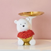 하나몰 곰돌이 인테리어 트레이, 플라워