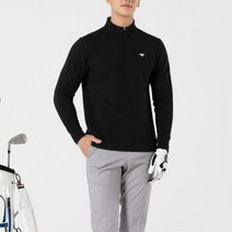블랙 슬림핏 남자 기능성 골프 반집업 긴팔 티셔츠 남성티셔츠