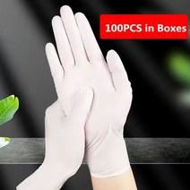 라텍스장갑 요리용장갑 식품용니트릴장갑 니트릴 장갑 일회용 유니버설 합성 라텍스 무료 주방 실험실 정원, 3L, 09 100pcs