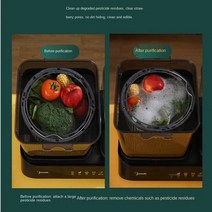 과일 초음파 세척기 야채 고추 더블 배럴 자동 과일 세척 정화 살균 소독 고기 청소 해독, 02 미국
