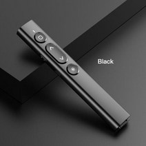 휴대용 무선 스캐너 24 원격 제어 펜 적외선 발표자 리모콘 프로젝터 파워 포인트 슬라이드 용 빨간색 포인터 포함, CHINA_black, 블랙
