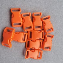 10-30pack 15MM Aperture Curve 낙하산 용 윤곽 릴리스 버클 550 코드 Paracord Bracelet 애완 동물 고리 스트랩 웨빙 봉제, [10] 주황색