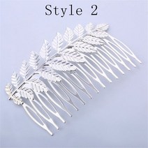 선물 골드 바비 핀 실버 헤어 클립 소녀 헤어핀 머리 빗 잎 머리핀, [02] Style2