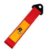 자동차견인고리 하트견인고리 견인로프 줄 후크 악세사리 스트랩 인테리어 차량용 27cm 고강도 나일론 트레일러 레이싱 카 아이 범퍼 트레일러 게임 gta auto 5 팬, R 디자인 레드