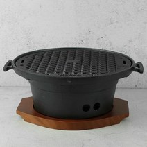 무쇠 주물 벌집 숯불 화로 세트 캠핑 구이 그릴팬, 1개