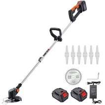 Sanjian Weed Wacker Cordless Metal Eater Brush Cutter 3 Cutting Capacity 2 Large Batteries for Home