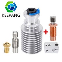 E3D V6 Hotend 바이메탈 히트 브레이크 금속 마운트 v6 Prusa voron 원격 짧은 직접 방열판 범위 1.75MM 3D 프린터 압출기, V6 hotend Bimetal