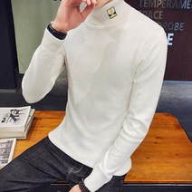 가바바 직수입 남성 빅사이즈 니트 스웨터 목폴라 포인트 자수 5XL~ G3290 + 상품권 무료 증정