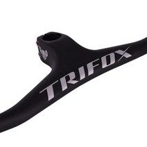 빠른 해외직구 TRIFOX 풀 카본 MTB 핸들바 일체형 산악 자전거 RHB200 3K 매트 블랙 -17 도 탄소 핸들바 스템, White Stem-110mm_Length 740mm