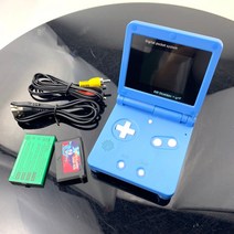 레트로 게임기2022 폭발 100% 레트로 미니 휴대용 게임 플레이어 2000 + 내장 비디오 콘솔 GB 스테이션 라, 아이스 블루