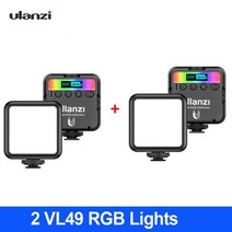 울란지 풀 컬러 미니 비디오 라이트 마그네틱 미니 라이트 콜드 슈 확장, 협력사, 2VL49 RGB