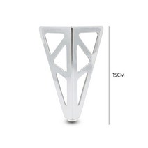 우드슬랩다리 금속 소파 발 높이 15cm 라이트 럭셔리 홈 드레서 욕실 캐비닛 침대 커피 테이블 지원 가구 다리 4 피스, 02 4pcs-Silver-15cm